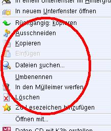 Konqueror-Kontextmenue